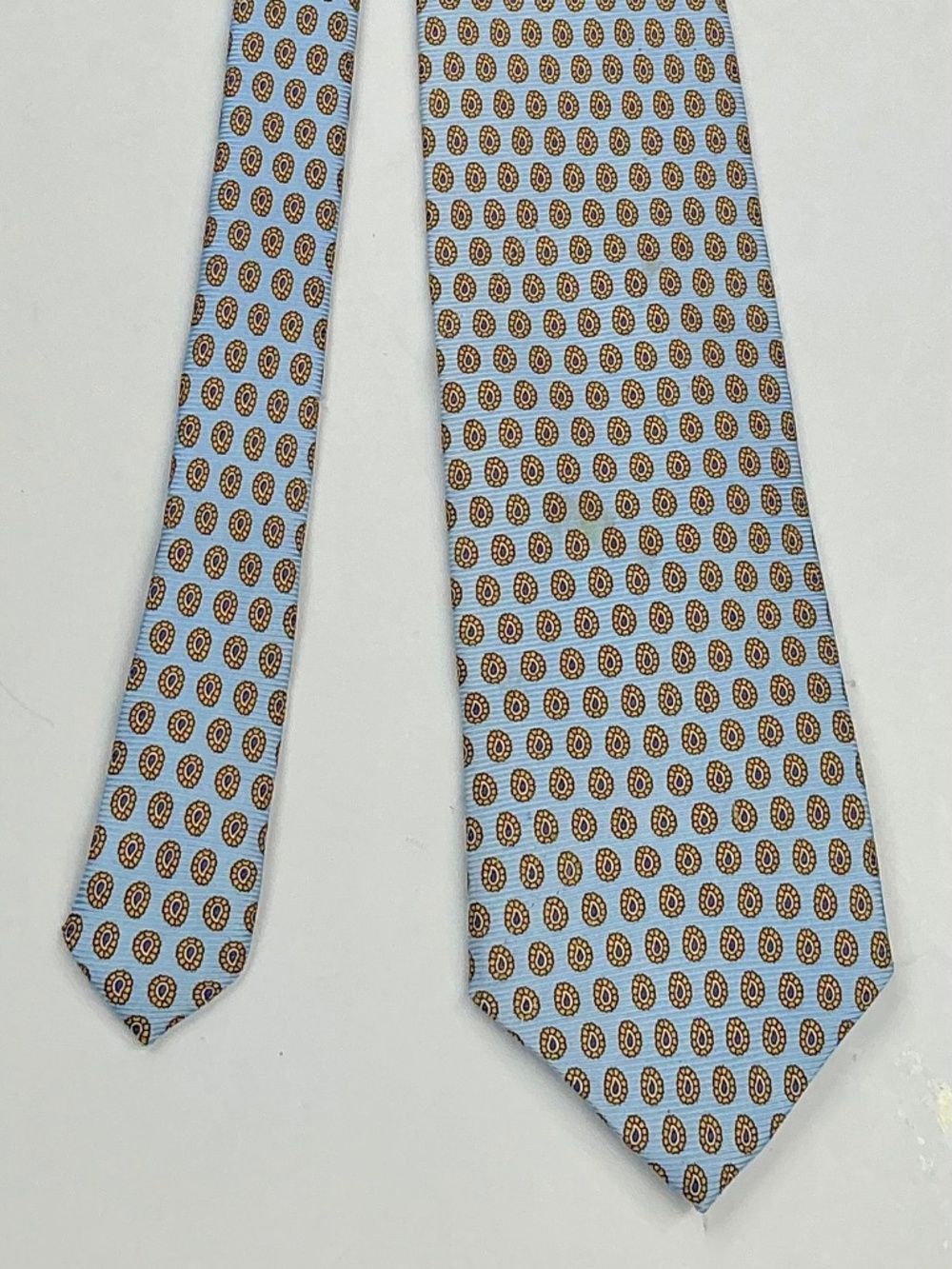 Brooks brothers pastel blue, mini  Silk Tie printed in Italy